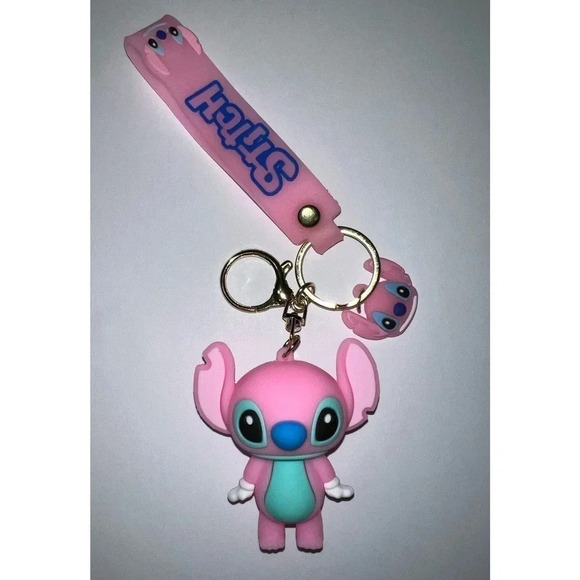 New Pink and blue stitch keychain. - Picture 2 of 3